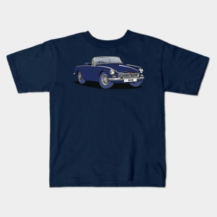 MGB Vintage Classic British Car in Blue Kids T-Shirt